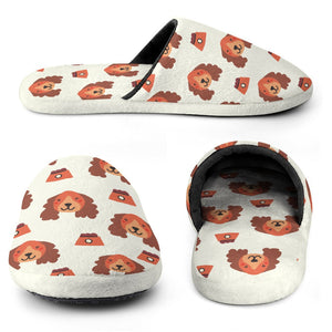 Yes I Love Cocker Spaniels Women's Cotton Mop Slippers-Accessories, Cocker Spaniel, Dog Mom Gifts, Slippers-2