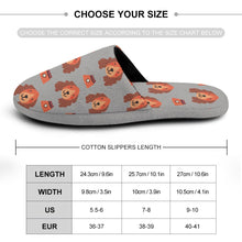 Load image into Gallery viewer, Yes I Love Cocker Spaniels Women&#39;s Cotton Mop Slippers-Accessories, Cocker Spaniel, Dog Mom Gifts, Slippers-36-37_（5.5-6）-DarkGray-5