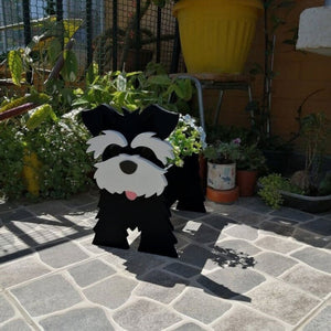 3D Cavalier King Charles Spaniel Love Small Flower Planter-Home Decor-Cavalier King Charles Spaniel, Dogs, Flower Pot, Home Decor-Schnauzer - Black-19