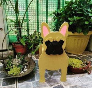 3D Corgi Love Small Flower Planter-Home Decor-Corgi, Dogs, Flower Pot, Home Decor-French Bulldog - Fawn-9