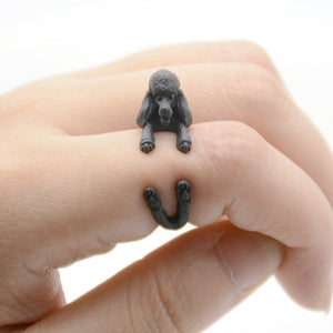 3D French Poodle Finger Wrap Rings-Dog Themed Jewellery-Dogs, Jewellery, Poodle, Ring-8