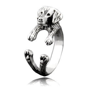 3D Labrador Finger Wrap Rings-Dog Themed Jewellery-Black Labrador, Chocolate Labrador, Dogs, Jewellery, Labrador, Ring-4