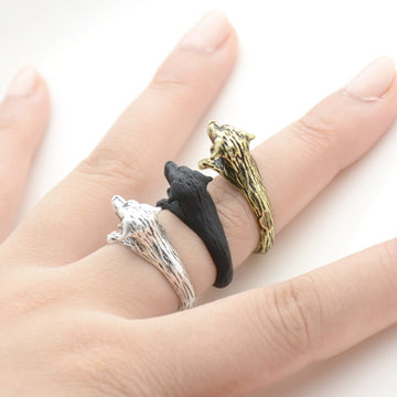 3D Labrador Finger Wrap Rings-Dog Themed Jewellery-Black Labrador, Chocolate Labrador, Dogs, Jewellery, Labrador, Ring-7