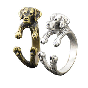 3D Labrador Finger Wrap Rings-Dog Themed Jewellery-Black Labrador, Chocolate Labrador, Dogs, Jewellery, Labrador, Ring-8