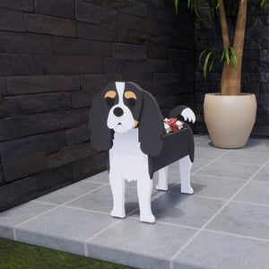 3D Silver Schnauzer Love Small Flower Planter-Home Decor-Dogs, Flower Pot, Home Decor, Schnauzer-Cavalier King Charles Spaniel-12