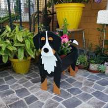 Load image into Gallery viewer, 3D Silver Schnauzer Love Small Flower Planter-Home Decor-Dogs, Flower Pot, Home Decor, Schnauzer-Bernese Mountain Dog-8