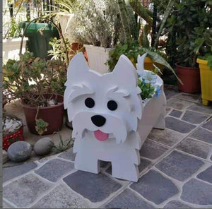 3D White Pomeranian Love Small Flower Planter-Home Decor-Dogs, Flower Pot, Home Decor, Pomeranian-18