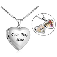 Load image into Gallery viewer, Heart-Shaped Custom Dog Necklace Locket made of Stainless Steel-Personalized Dog Gifts-Dogs, Jewellery, Necklace, Personalized Dog Gifts-1