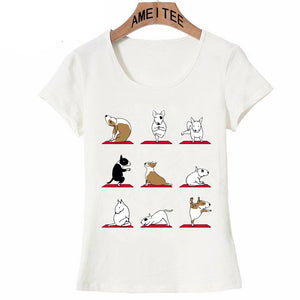 Yoga Bull Terrier Womens T Shirt-Apparel-Apparel, Bull Terrier, Dogs, T Shirt, Z1-2