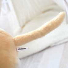 Load image into Gallery viewer, image of the tail of a yellow labrador stuffed animal plush toy
