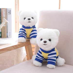 image of two adorable pomeranian stuffed animal plush toys