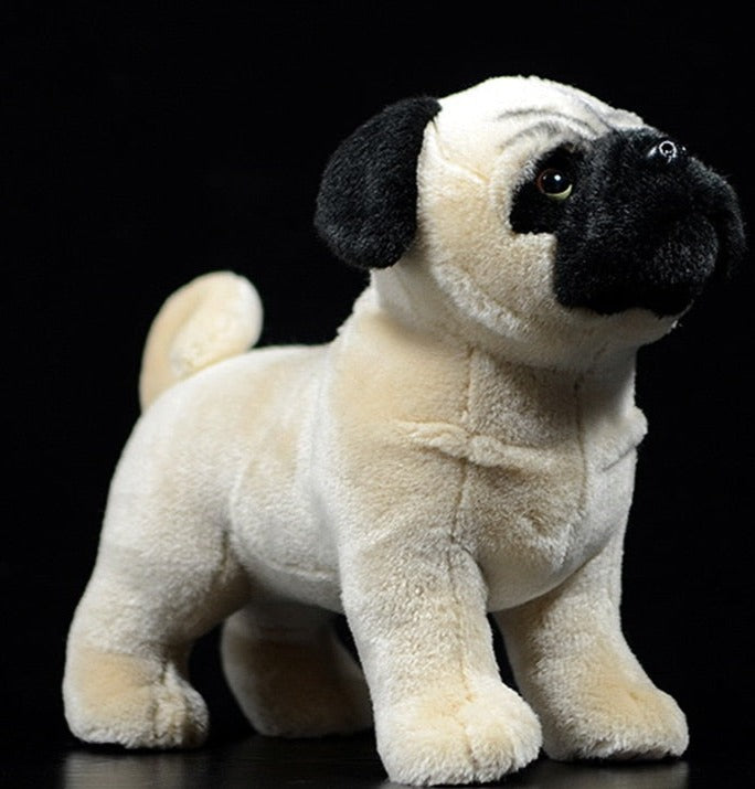 Lifelike pug cheap plush toy