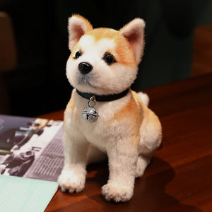 image of an adorable shiba inu stuffed animal plush toy sitting on the table