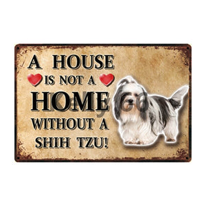A House Is Not A Home Without A Basenji Tin Poster-Sign Board-Basenji, Dogs, Home Decor, Sign Board-11