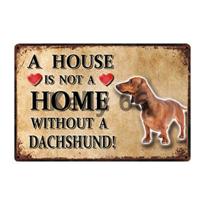 A House Is Not A Home Without A Basenji Tin Poster-Sign Board-Basenji, Dogs, Home Decor, Sign Board-4