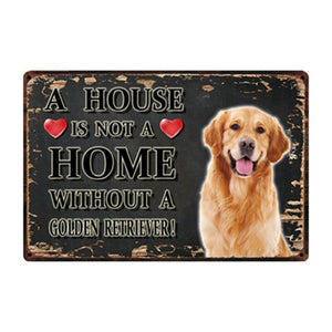 A House Is Not A Home Without A Border Collie Tin Poster-Sign Board-Border Collie, Dogs, Home Decor, Sign Board-16
