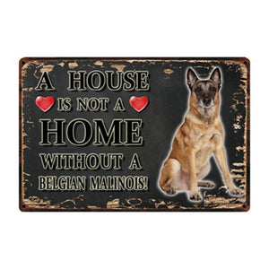 A House Is Not A Home Without A Border Collie Tin Poster-Sign Board-Border Collie, Dogs, Home Decor, Sign Board-19
