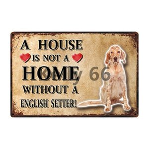 A House Is Not A Home Without A Doberman Pinscher Tin Poster-Sign Board-Doberman, Dogs, Home Decor, Sign Board-13