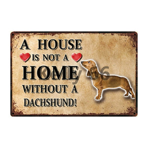A House Is Not A Home Without A Doberman Pinscher Tin Poster-Sign Board-Doberman, Dogs, Home Decor, Sign Board-14