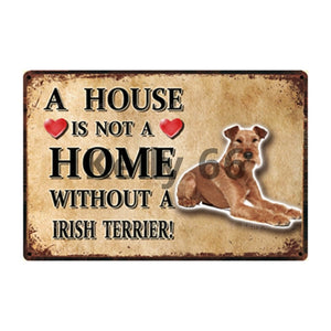 A House Is Not A Home Without A Doberman Pinscher Tin Poster-Sign Board-Doberman, Dogs, Home Decor, Sign Board-7
