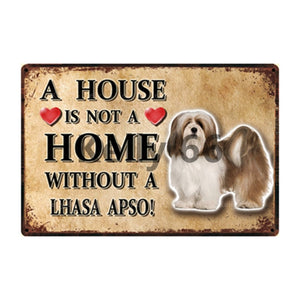A House Is Not A Home Without A Havanese Tin Poster-Sign Board-Dogs, Havanese, Home Decor, Sign Board-6