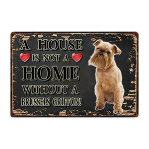 A House Is Not A Home Without A Jack Russell Terrier Tin Poster-Sign Board-Dogs, Home Decor, Jack Russell Terrier, Sign Board-9
