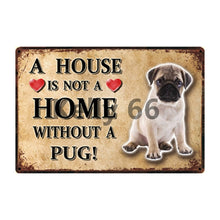 Load image into Gallery viewer, A House Is Not A Home Without A Japanese Chin Tin Poster-Sign Board-Dogs, Home Decor, Japanese Chin, Sign Board-11