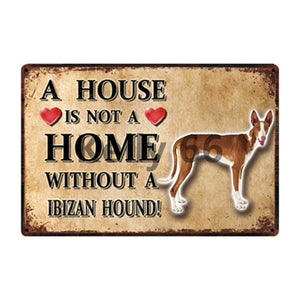 A House Is Not A Home Without A Lhasa Apso Tin Poster-Sign Board-Dogs, Home Decor, Lhasa Apso, Sign Board-10