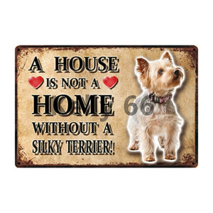A House Is Not A Home Without A Vizsla Tin Poster-Sign Board-Dogs, Home Decor, Sign Board, Vizsla-10