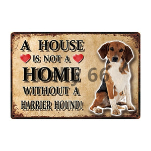 A House Is Not A Home Without A Vizsla Tin Poster-Sign Board-Dogs, Home Decor, Sign Board, Vizsla-5