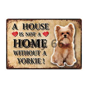A House Is Not A Home Without A Vizsla Tin Poster-Sign Board-Dogs, Home Decor, Sign Board, Vizsla-7