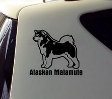 Load image into Gallery viewer, Image of an alaskan malamute car sticker in the cutest alaskan malamute design