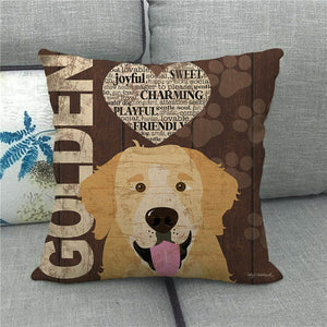 All The Things I Love About My Golden Retriever Cushion Cover-Home Decor-Cushion Cover, Dogs, Golden Retriever, Home Decor-2