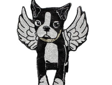 Load image into Gallery viewer, Angel Boston Terrier Sequined Handmade PatchPatch