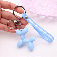 Load image into Gallery viewer, Balloon Poodle Love Keychains-Accessories-Accessories, Dogs, Keychain, Poodle-Blue-Color Stripe-14
