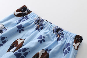 Basset Hound Love Women’s Cotton Pajamas-Apparel-Apparel, Basset Hound, Dogs, Pajamas-13