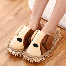 Load image into Gallery viewer, Image of a person wearing indoor Beagle slippers