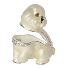 Load image into Gallery viewer, Beautiful Bichon Frise Love Small Jewellery Box FigurineHome Decor