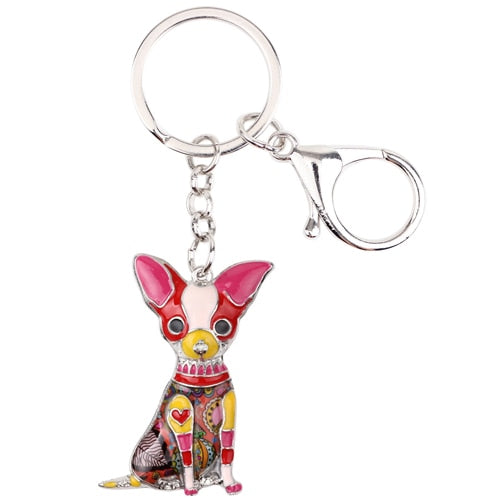 Beautiful Chihuahua Love Enamel Keychains-Accessories-Accessories, Chihuahua, Dogs, Keychain-Pink-2