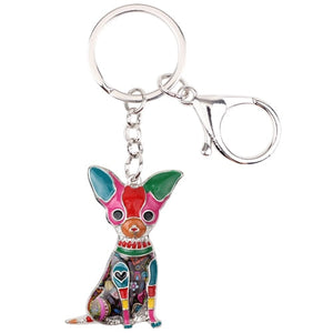 Beautiful Chihuahua Love Enamel Keychains-Accessories-Accessories, Chihuahua, Dogs, Keychain-Red-3