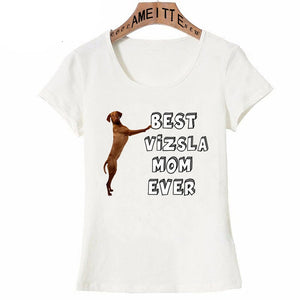 Best Vizsla Mom Ever Womens T Shirt-Apparel-Apparel, Dogs, T Shirt, Vizsla, Z1-2
