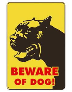 Beware of Rottweiler Tin Sign Board - Series 1Sign BoardAmerican Pit Bull - Beware of DogOne Size