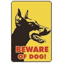 Load image into Gallery viewer, Beware of Rottweiler Tin Sign Board - Series 1Sign BoardDoberman Face - Beware of DogOne Size