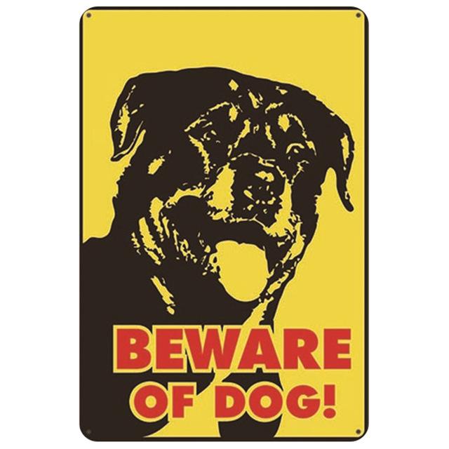 Beware of Rottweiler Tin Sign Board - Series 1Sign BoardRottweiler - Beware of Dog - Front ProfileOne Size