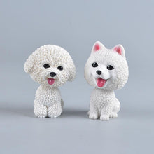 Load image into Gallery viewer, Image of a smiling Bichon Frise and American Eskimo Dog bobblehead
