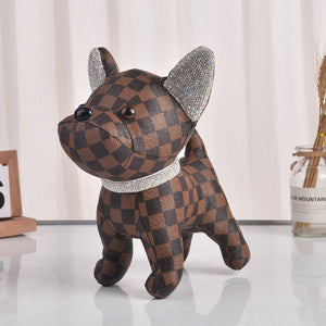 Blingy French Bulldog PU Leather Statue-Home Decor-Dogs, French Bulldog, Home Decor, Statue-16