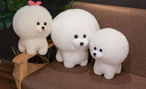image of adorable bichon frise stuffed animal plush toys in different sizes