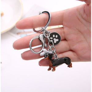 Border Collie Love 3D Metal Keychain-Key Chain-Accessories, Border Collie, Dogs, Keychain-Dachshund-8