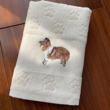 Load image into Gallery viewer, Border Collie Love Large Embroidered Cotton Towel - Series 1-Home Decor-Border Collie, Dogs, Home Decor, Towel-Rough Collie-20