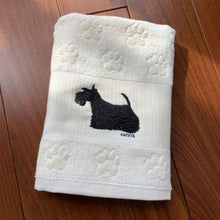 Load image into Gallery viewer, Border Collie Love Large Embroidered Cotton Towel - Series 1-Home Decor-Border Collie, Dogs, Home Decor, Towel-Scottish Terrier-22